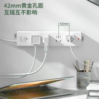 得力（deli）3990S 插座 4位总控全长3米 （单位：个）白色