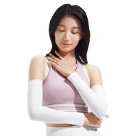 蕉下AL37824 防晒冰袖女冰丝凉感防晒袖套女防晒手臂 M (单位：双）沁柔白
