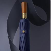 璞莉丝 PLSY046 黑胶原木柄晴雨伞 105cm*12k（单位：把）颜色随机