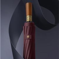 璞莉丝 PLSY046 黑胶原木柄晴雨伞 105cm*12k（单位：把）颜色随机