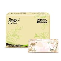 洁柔（C&S） TR354-20E 纸面巾 自然无香繁花系列 3层100抽/包 20包/箱  (单位:箱)  新老包装随机发货