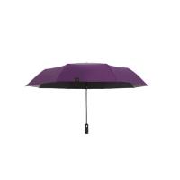 天堂晴雨伞三折叠黑胶防晒伞直径104cm  深紫(单位:把) logo随机发货