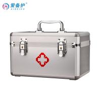 爱备护 ABH-S001B 12英寸医疗急救箱 基础款 28cm*18cm*17cm 含24种急救用品 金属银 (单位:套)