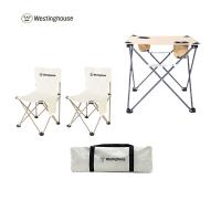 西屋（Westinghouse） MN18A 户外折叠随享套装Air 48*48*40cm 约1.2kg 小方桌*1 马扎椅*2 收纳袋*1 卡其色 绿色 (单位:套)