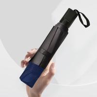斯弥儿 SMR-03YS 黑胶三折晴雨伞 56cm*8K 藏青色（单位：把）