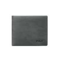 POLO 钱包 男头层牛皮短款115*95*20mm 4卡位（单位：个）灰绿色 新老款随机