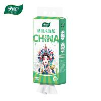 心相印（Mind Act Upon Mind）DTD320绿野馨风悬挂抽取式面巾纸150mm*180mm*4层*320抽(单位:包)