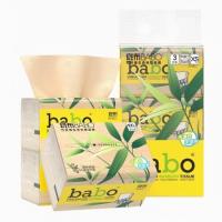 斑布（BABO） 6D压花抽纸 布感 原生竹纸 125*190mm/抽*100抽/包*3包 (单位:提)