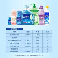 蓝月亮 月亮家族畅心七件套（1.06kg亮白增艳洗衣液+500g强效厕清+500g预涂手洗双用型洗衣液+500g内衣专用洗衣液+80g机洗神器旅行装+1kg茶清洗洁精+500g绿色柔顺剂瓶） （单位:套）