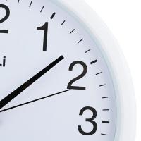 得力（deli）9006 挂钟塑料 圆形 直径37cm(单位：只)白色