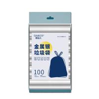 斯弥儿 SMR-0211M 平口垃圾袋 45*55cm 20只*5卷 金属银色（单位：包）