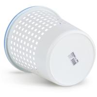 得力（deli） 9554 双色圆形纸篓 28.5*28.5cm 蓝白色 (单位:个)