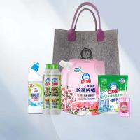 白猫 全能清洁大师 八件套 洗衣液1.01kg*2 洗洁精509g*2 洗衣粉508g*1 洁厕液500g*1 洗手液309g*1 毛毡手提袋*1 (单位:套)
