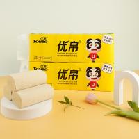 优帛 卫生卷纸 竹纤维 YB-0115 800g*12卷/提*2/组 (单位:组) 原木色