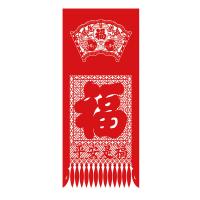 春意浓 春联 对联礼包套装 37件套 -副对联+2张大福字+2张中福字+6张小福字+2张窗花+一对福娃(单面)+16张吊钱+6个红包装无纺布袋子 (单位:套) 红色