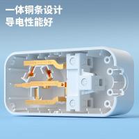 得力（deli） LX221 插座 3米 白灰 (单位:个)