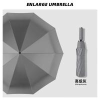 艾逸瑶选 YS-1846 朋克系列10骨加厚黑胶超大全自动晴雨伞 70cm*10K （单位：把） 灰色
