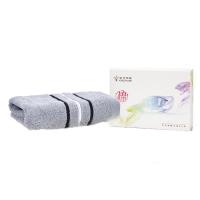 金号（KING SHORE） HY6118-0 清然系列-0单条方巾彩盒装  35*33cm （单位：盒）灰色、米白