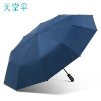 天堂 30975E 晴雨伞 全自动黑胶款 蓝色（单位：把）