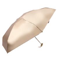 艾逸瑶选 YS-1843 荼锦系列铝合金骨金胶布扁六折晴雨伞-A款 50cm*6K （单位：把） 金色