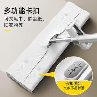 家杰优品 家用一拖净 免手洗平板拖把 42cm 2块拖布 白色（单位： 套）