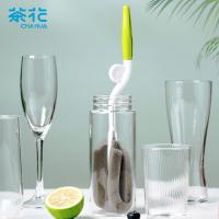 茶花（CHAHUA） 转动海绵瓶刷 30*6*5.5cm （单位:把）灰色