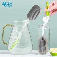 茶花（CHAHUA） 转动海绵瓶刷 30*6*5.5cm （单位:把）灰色