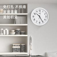 得力（deli） LE402简约时尚挂钟 卧室客厅时间提醒 免打孔大表盘 （单位：台）白色