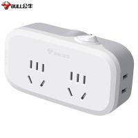 公牛（BULL） GN-L07U 电源转换器 USB口+1位插口 白色（单位：个）