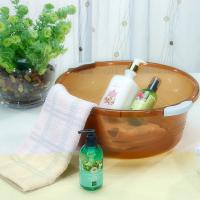 茶花（CHAHUA） 03431K 塑料盆洗脸盆 把手防滑盆 38CM 随机色 (单位:个)