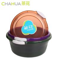 茶花（CHAHUA） 03431K 塑料盆洗脸盆 把手防滑盆 38CM 随机色 (单位:个)