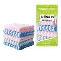 艾逸瑶选 JQ-0111 逸洁珊瑚绒多色抹布5片装 30*30cm（单位：袋）颜色随机 新老包装随机发货