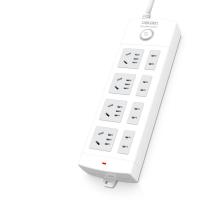得力（deli） 18213 插座 3米 5孔4位+2孔4位 新国标 白色 (单位:件)