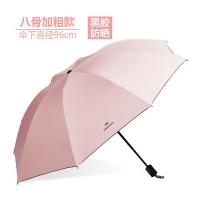璞莉丝 黑胶三折手动晴雨伞 UV伞 PLSYS0458 96cm*8骨 1把/箱 (单位:把) 颜色随机
