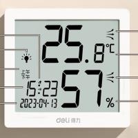 得力（deli） 8846 室内温湿度计 96*26*93mm  (单位：个 )白色