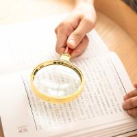 得力（deli） 9097 放大镜 直径70mm 金色 (单位:个)