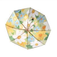 美度（MAYDU） M3111 晴雨伞三折钛银双层防紫外线 56cm*8k（单位：把）庭橘