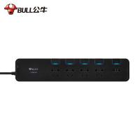 公牛（BULL）GN-H3053 抗电涌插排 5位分控 全长3米 黑色（单位：个）