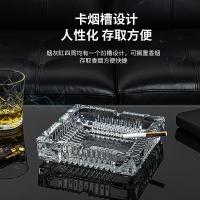 得力（deli） 9580 透明玻璃烟灰缸 长180mm*宽180mm*高37mm(单位：个)