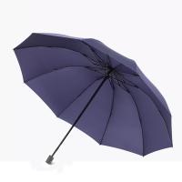 斯弥儿 SMR-JJYS002 晴雨两用商务三折伞 60cm*10K（单位：把）藏青色