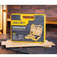 得力（deli） DL1038L 锂电钻工具套装 38件套  (单位：套） 黄
