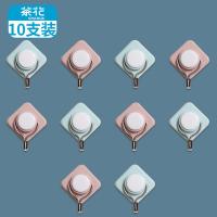茶花（CHAHUA）993014 免打孔强力胶无痕粘钩 方形 10只/卡 （单位：卡） 颜色随机