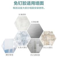 茶花（CHAHUA）993014 免打孔强力胶无痕粘钩 方形 10只/卡 （单位：卡） 颜色随机