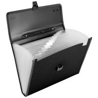 金得利 KF412TL 13格针织纹风琴包 A4(单位：个) 黑色