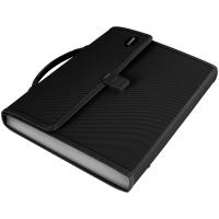 金得利 KF412TL 13格针织纹风琴包 A4(单位：个) 黑色