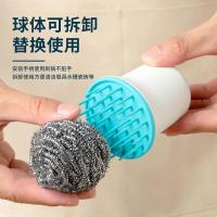 茶花（CHAHUA）带手柄钢丝锅刷 大号（单位：个）颜色随机