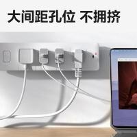 得力（deli） 18251-03 插座 2+2_3米 白色 (单位:个)
