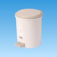 茶花（CHAHUA） 1501 圆型脚踏垃圾桶 9.6L 棕彩 (单位:个)