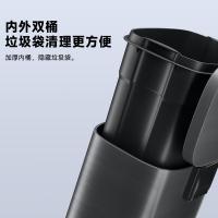 五月花（May Flower）WYH-GB230 不锈钢脚踏垃圾桶  12L（单位：个） 钨钢黑