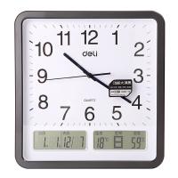 得力（deli） 8823 挂钟 380*360*55mm 黑色（单位：个）